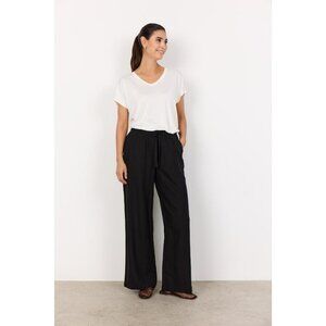 NWT SOYA CONCEPT INA Black Linen Blend Trousers